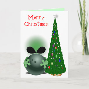 Cartão De Festividades Natal do Bowler