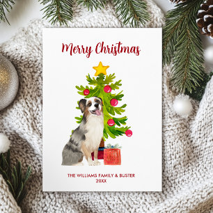Cartão De Festividades Natal do Cachorro Australiano