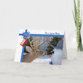 Cartão De Festividades Natal do chefe