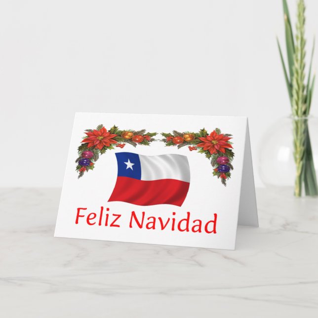 Cartão De Festividades Natal do Chile (Frente)