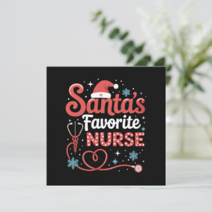 Cartão De Festividades Natal do Enfermeiro Favorito do Papai Noel 