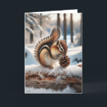 CARTÃO DE FESTIVIDADES NATAL DO ESQUILO - MUNDO MARAVILHOSO DE INVERNO<br><div class="desc">Natal do Esquilo</div>