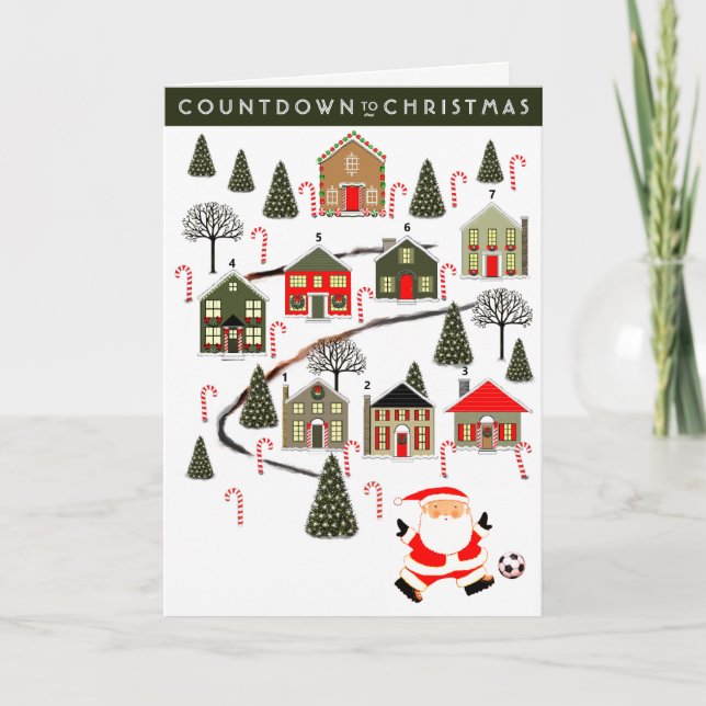 Cartão De Festividades Natal do futebol (Frente)