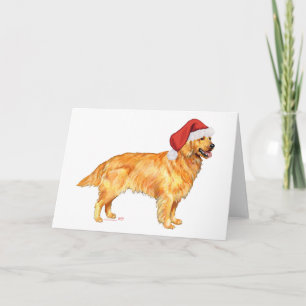 Cartão De Festividades Natal do Golden Retriever
