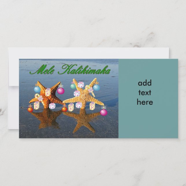 Cartão De Festividades Natal do Havaí (Frente)