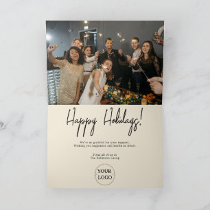 Cartão De Festividades Natal do logotipo de empresa