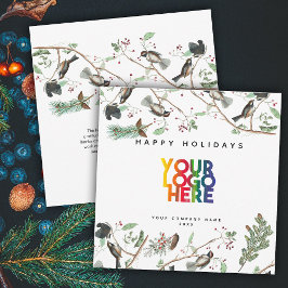 Cartão De Festividades Natal do logotipo de empresa Feriado em Frango