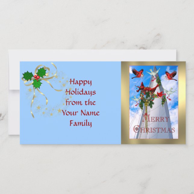 Cartão De Festividades Natal do marinheiro (Frente)