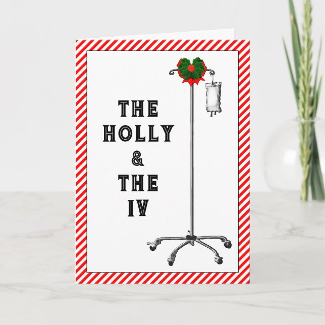 Cartão De Festividades Natal do Médico e da Enfermeira (Frente)