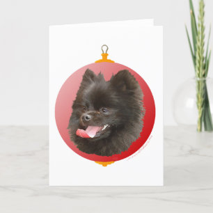 Cartão De Festividades Natal do Pomerânia