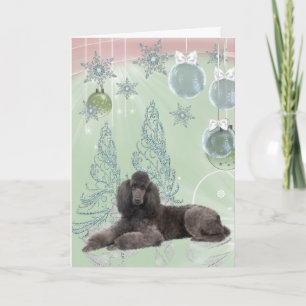 Cartão De Festividades Natal do Poodle