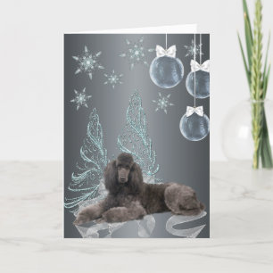 Cartão De Festividades Natal do Poodle