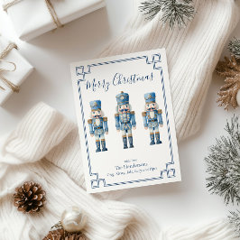Cartão De Festividades Natal do Quebra-Nozes Azul