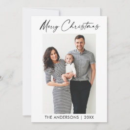 Cartão De Festividades Natal do Script de Tinta Moderna de Caligrafia