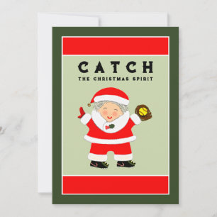 Cartão De Festividades Natal do Softball