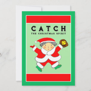 Cartão De Festividades Natal do Softball