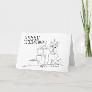 Cartão De Festividades Natal do Terrier Escocês