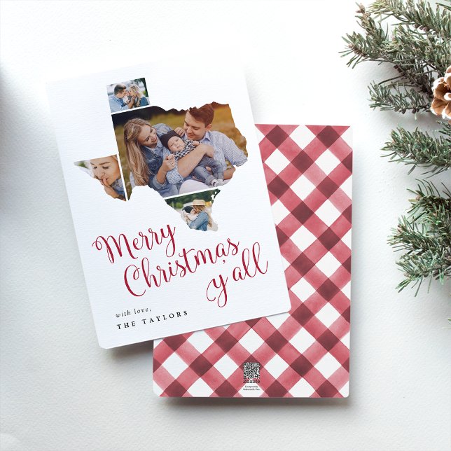 Cartão De Festividades Natal do Texas | Colagem de Fotografias Múltiplas  (Criador carregado)