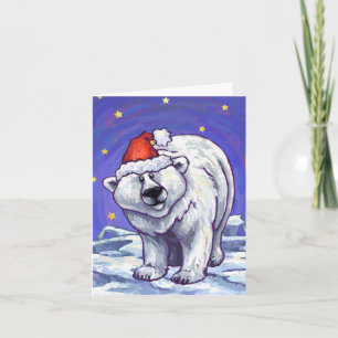Cartão De Festividades Natal do Urso Polar Festivo