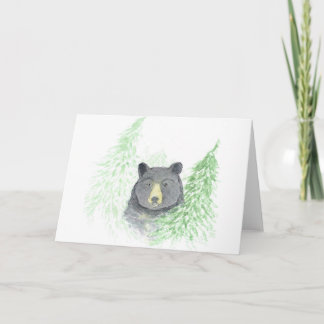 Cartão De Festividades Natal do urso preto