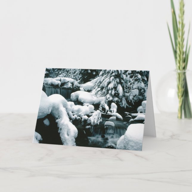 Cartão De Festividades Natal do Vazio de Natal Cênico no Feriado de inver (Frente)