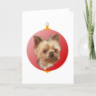 Cartão De Festividades Natal do Yorkshire Terrier