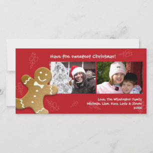 Cartão De Festividades Natal doce vermelho dos bastões de doces do homem