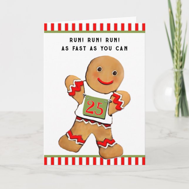 Cartão De Festividades Natal dos corredores (Frente)