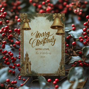 Cartão De Festividades Natal dos ouros