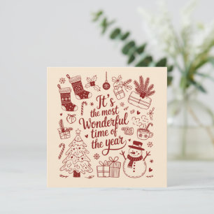 Cartão De Festividades Natal É a época mais maravilhosa do ano