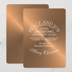 Cartão De Festividades Natal Elegante Rosa Dourado