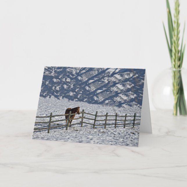 Cartão De Festividades Natal em Bozeman, Montana (Frente)