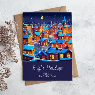 Cartão De Festividades Natal em Bright Town