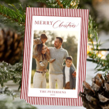 Natal em foto moderna da família com listras verme