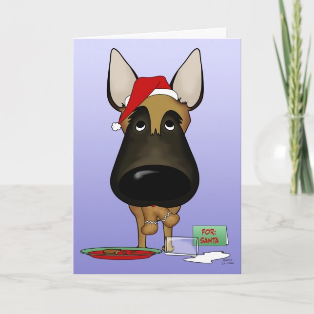 Cartão De Festividades Natal em Malinois - Como?? (Frente)