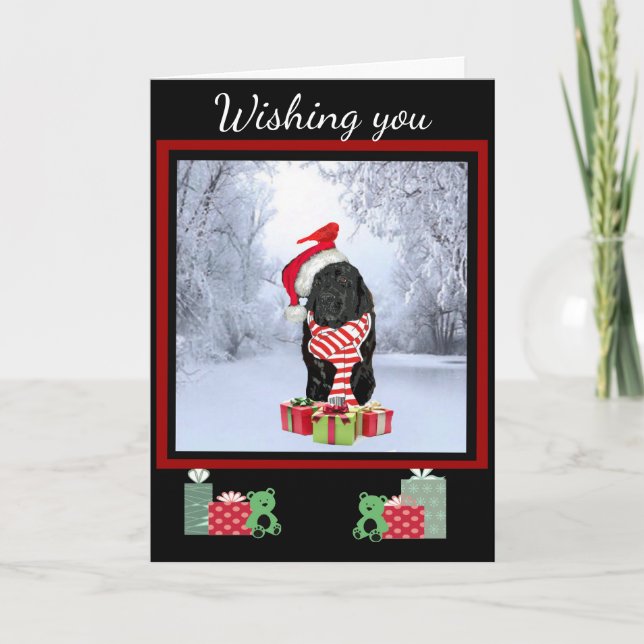 Cartão De Festividades Natal em Newfoundland (Frente)