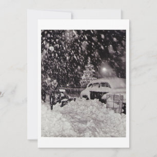 Cartão De Festividades Natal em Nova Iorque Vintage 1950