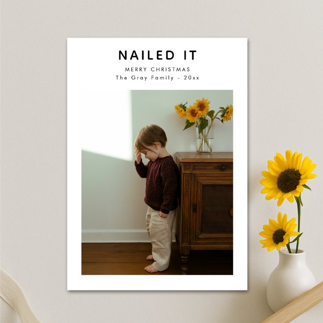 Cartão De Festividades Natal Engraçado para a Família Moderna (Criador carregado)