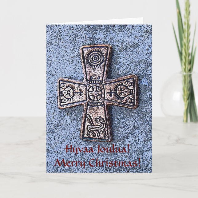 Cartão De Festividades Natal escandinavo alegre! (Frente)