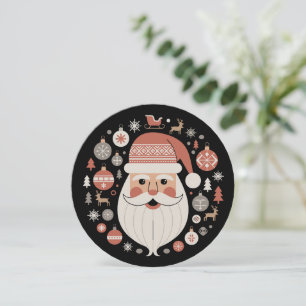 Cartão De Festividades Natal Escandinavo Papai Noel Cottagecore Norueguês