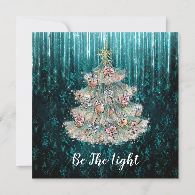 Cartão De Festividades *~* Natal espiritual de nova idade metafísica (Frente)