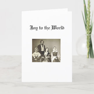 Cartão De Festividades Natal - família do quacre