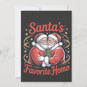 Cartão De Festividades Natal favorito de homossexuais LGBT orgulho gay no