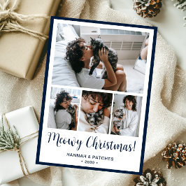 Cartão De Festividades Natal Felino para Foto