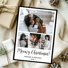 Cartão De Festividades Natal Felino para Foto