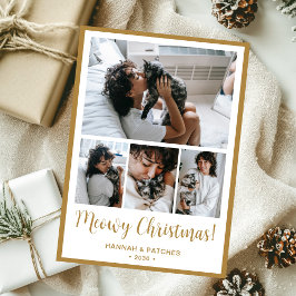 Cartão De Festividades Natal Felino para Foto