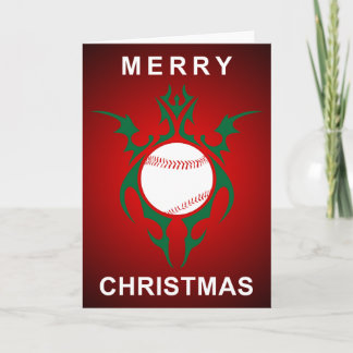 Cartão De Festividades natal feliz de beisebol tribal