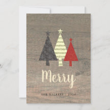 Natal Feliz em Madeira Rústica