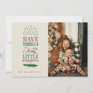 Cartão De Festividades Natal Feliz Foto de Família Natal