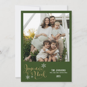 Cartão De Festividades Natal Feliz Natal Flocos de Neve Xadrez Verde